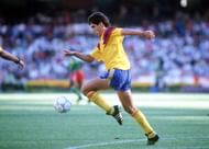 1990 World Cup Finals. Second Phase. Naples, Italy. 23rd June, 1990. Cameroon 2 v Colombia 1. Colombia's Andres Escobar.